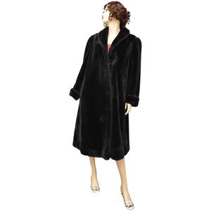 Black Faux Fur Coat
